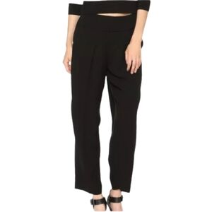 THEORY Factus Posay Black High Rise Pleated Pants Women's Size 6